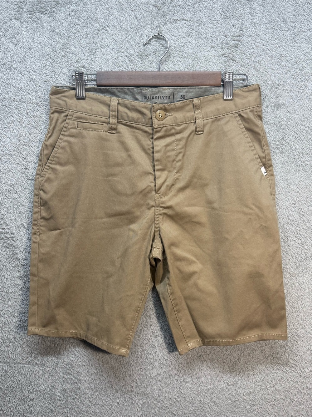 Quiksilver Men's Straight Fit Chino Shorts Khaki Tan